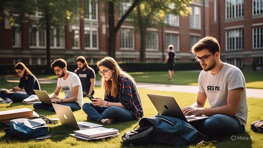 Students discussing Challenging and Uncomfortable Ideas at University during a lecture.