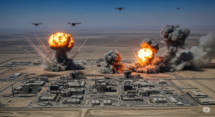 Scenes of destruction asIran and Israel Exchange New Airstrikes, damaging civilian areas and military sites amid escalating regional conflict.