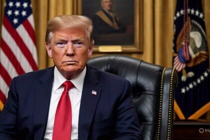 Donald Trump addressing the media regarding military strategies, as reports confirm Trump Signs Off on Military Plan for Iran but has delayed final execution.
